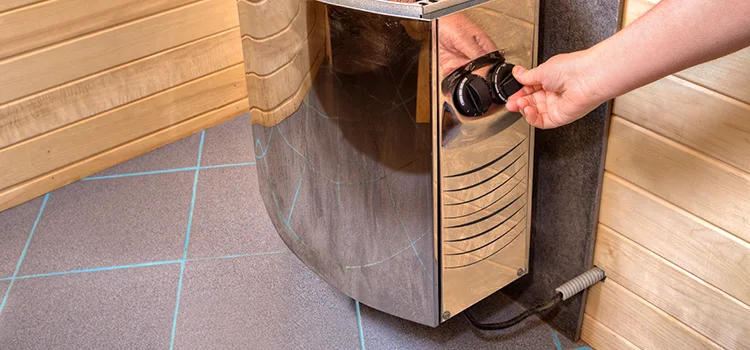 Floor-mounted sauna heater Installation in Waterloo, Ontario