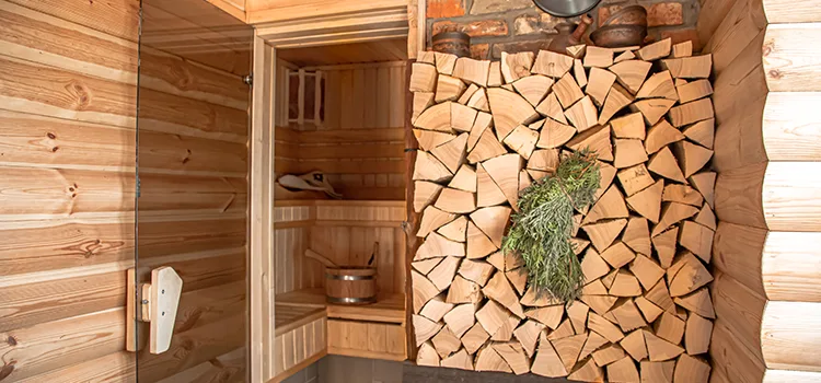 Eucalyptus Wood Sauna Walls Repair And Installation in Waterloo, ON