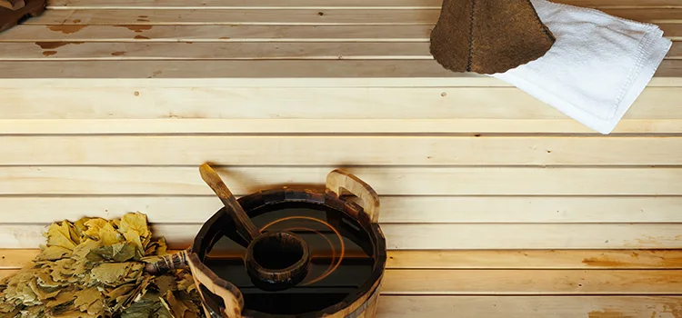 Fir Wood Sauna Ceiling Installation in Waterloo, Ontario